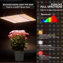BAVIHOR lights over seedling trays illustrating uniform light and healthier starts
