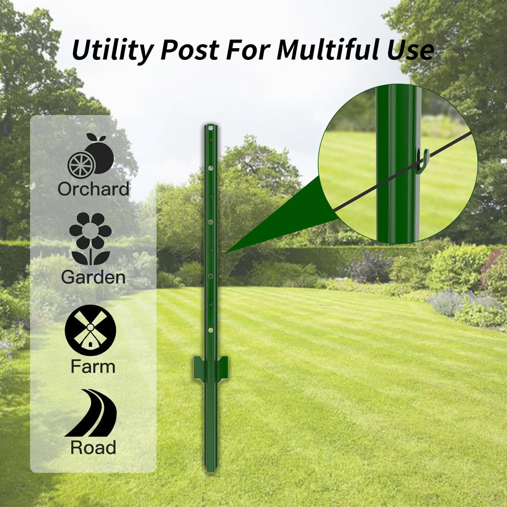 Bavnnro posts installed along garden border blending with plants for discreet support