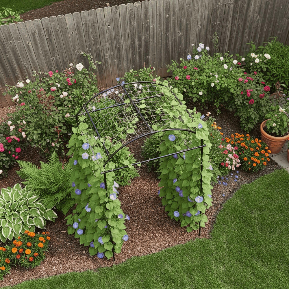 BAXAM garden archway in backyard creating a decorative entrance