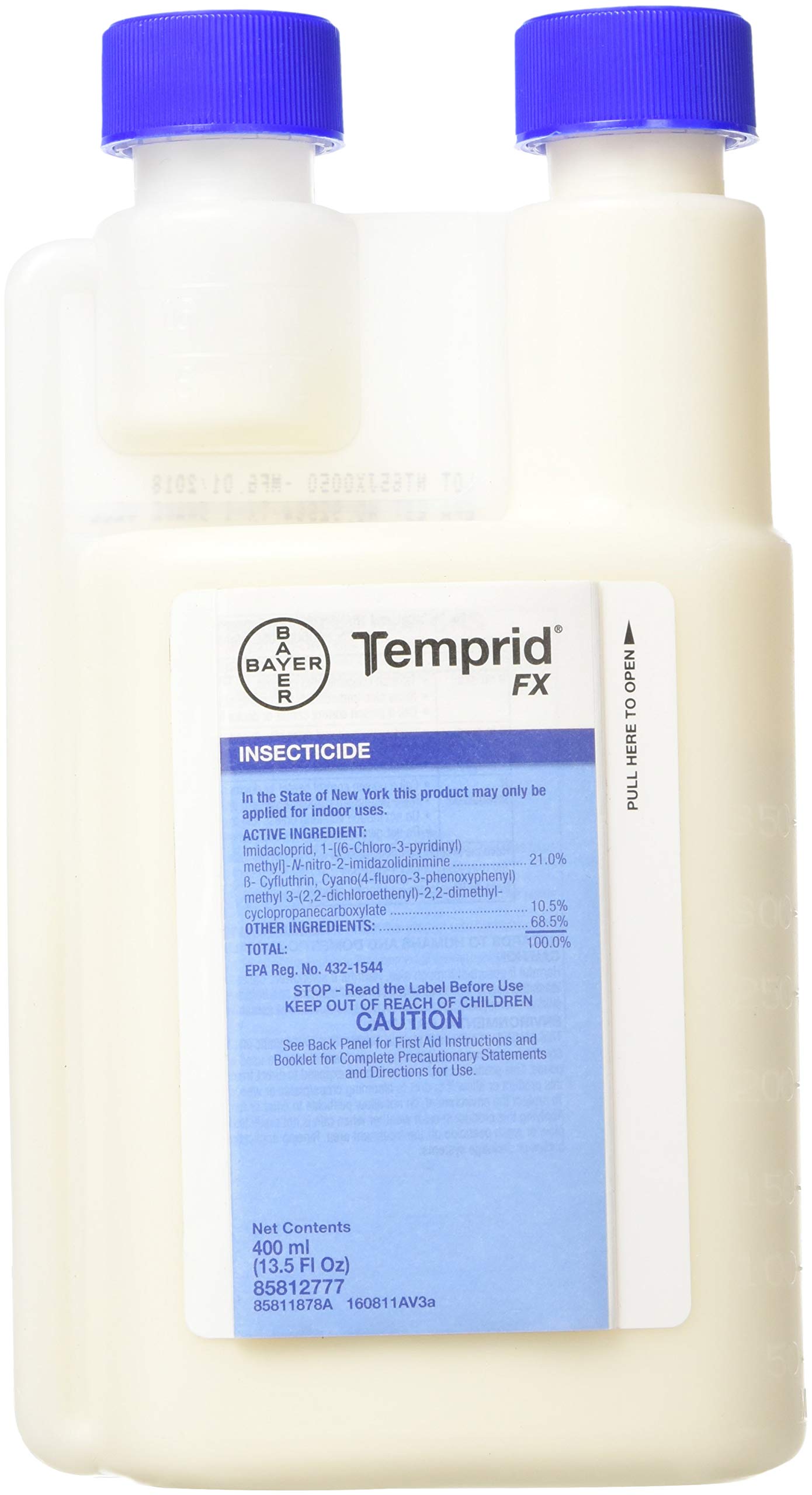 Bayer Temprid FX front label showing active ingredients and benefits