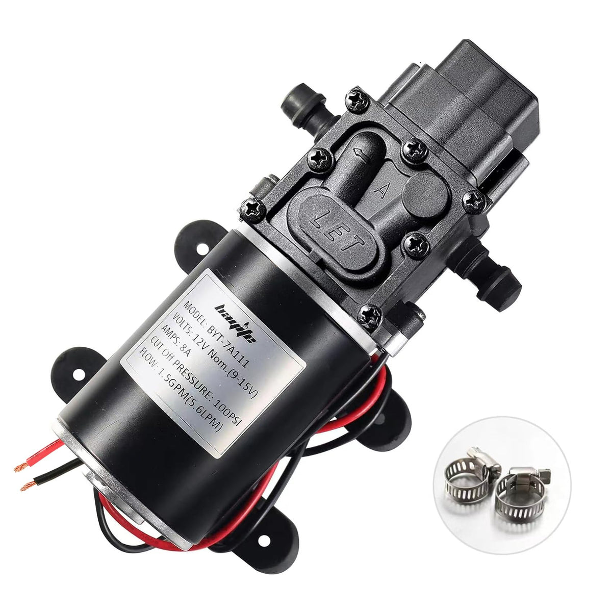 bayite pump front view showing compact design and durable housing benefits reliable installation