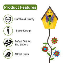 BAYN five-prong base inserted in soil providing stable, secure outdoor support