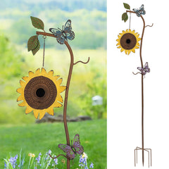BAYN sunflower birdhouse front view showing decorative entrance and charm