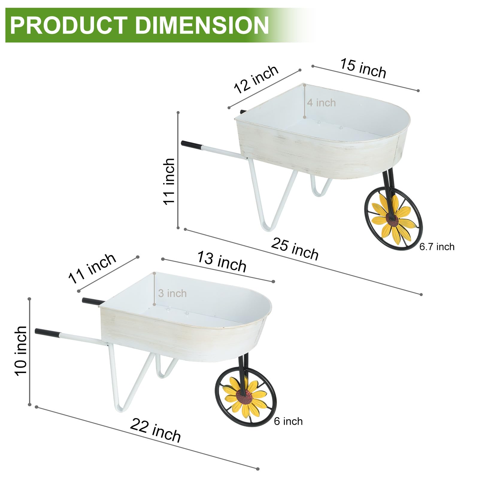BAYN wheelbarrow handle and triangular support close detail, improves balance and durability
