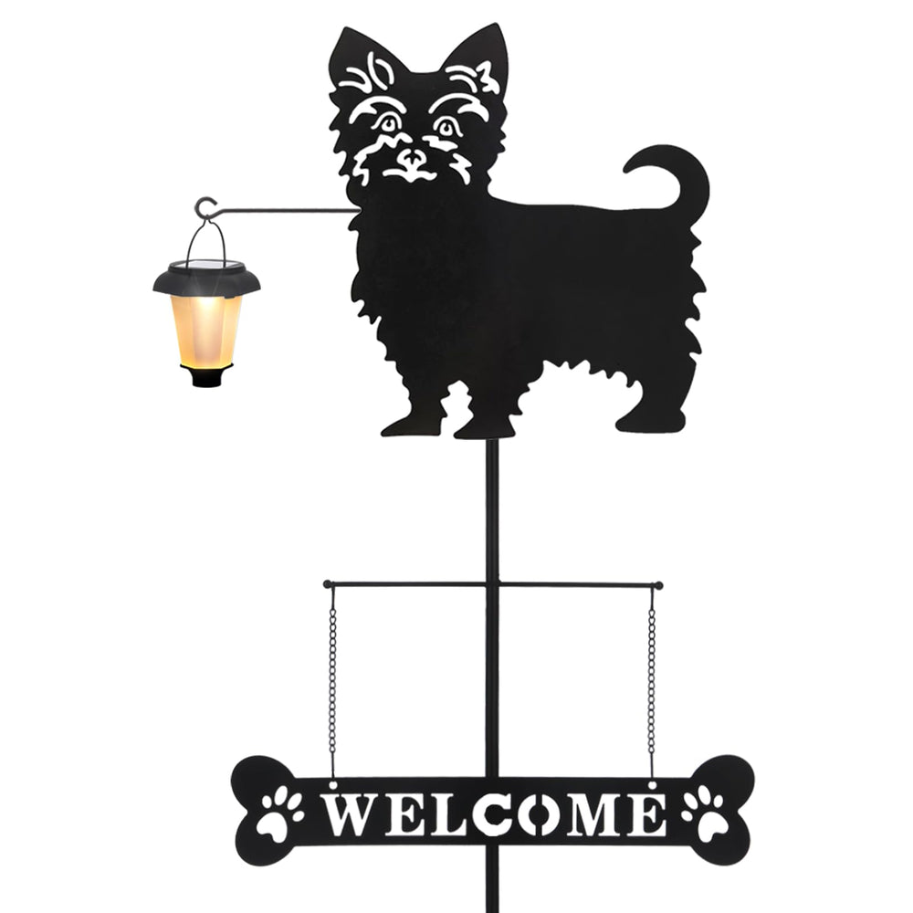 BAYN Yorkie welcome sign front view showing breed detail and curb appeal