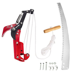 BAYTORY front view of pruner head showing packaging and included accessories, clear setup benefit