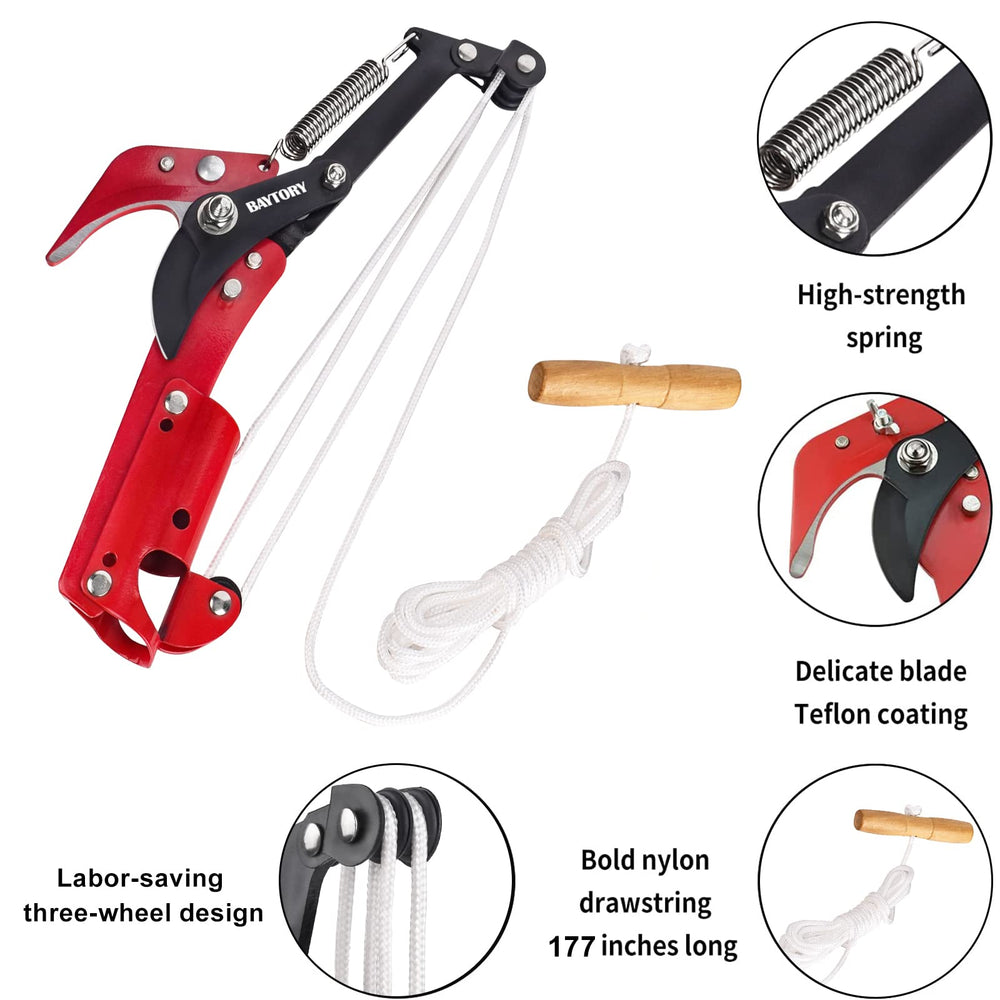 BAYTORY detached pruner used by hand trimming shrubs, comfortable control and precision benefit