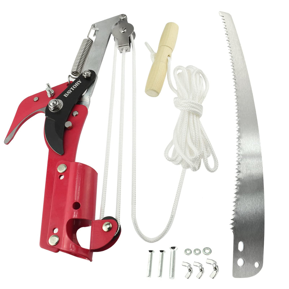 BAYTORY front view of pruning head showing compact multipurpose design and easy attachment