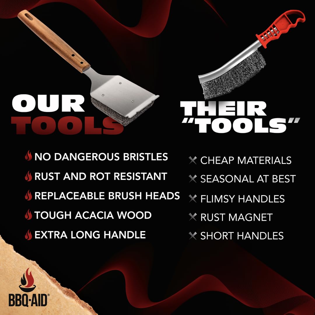 BBQ-Aid comparison of cleaned versus dirty grates showing performance
