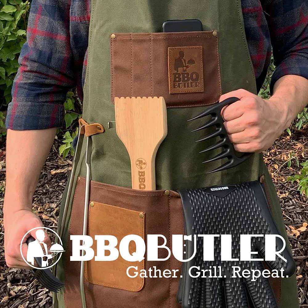 BBQ Butler in winter grilling scene showing brand protecting smoker and saving pellets