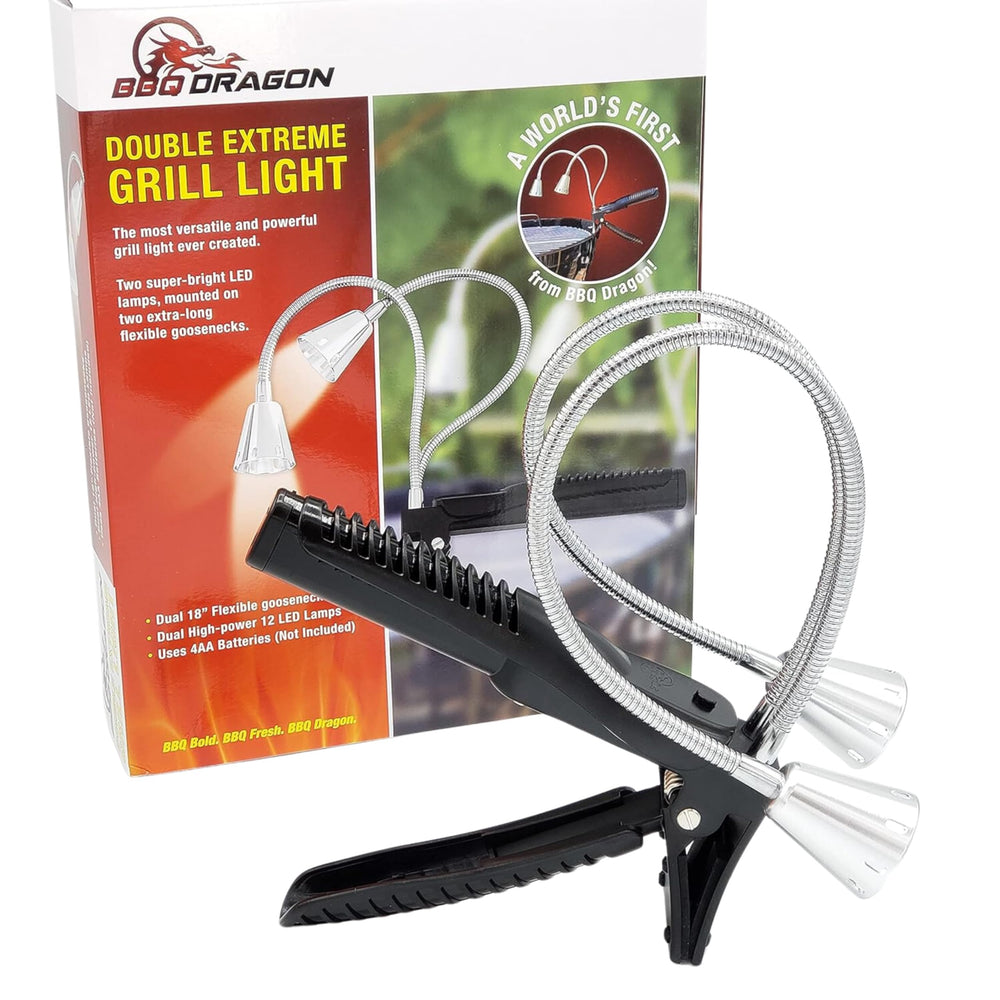 BBQ Dragon front view of clamp showing secure grip and quick attachment benefit