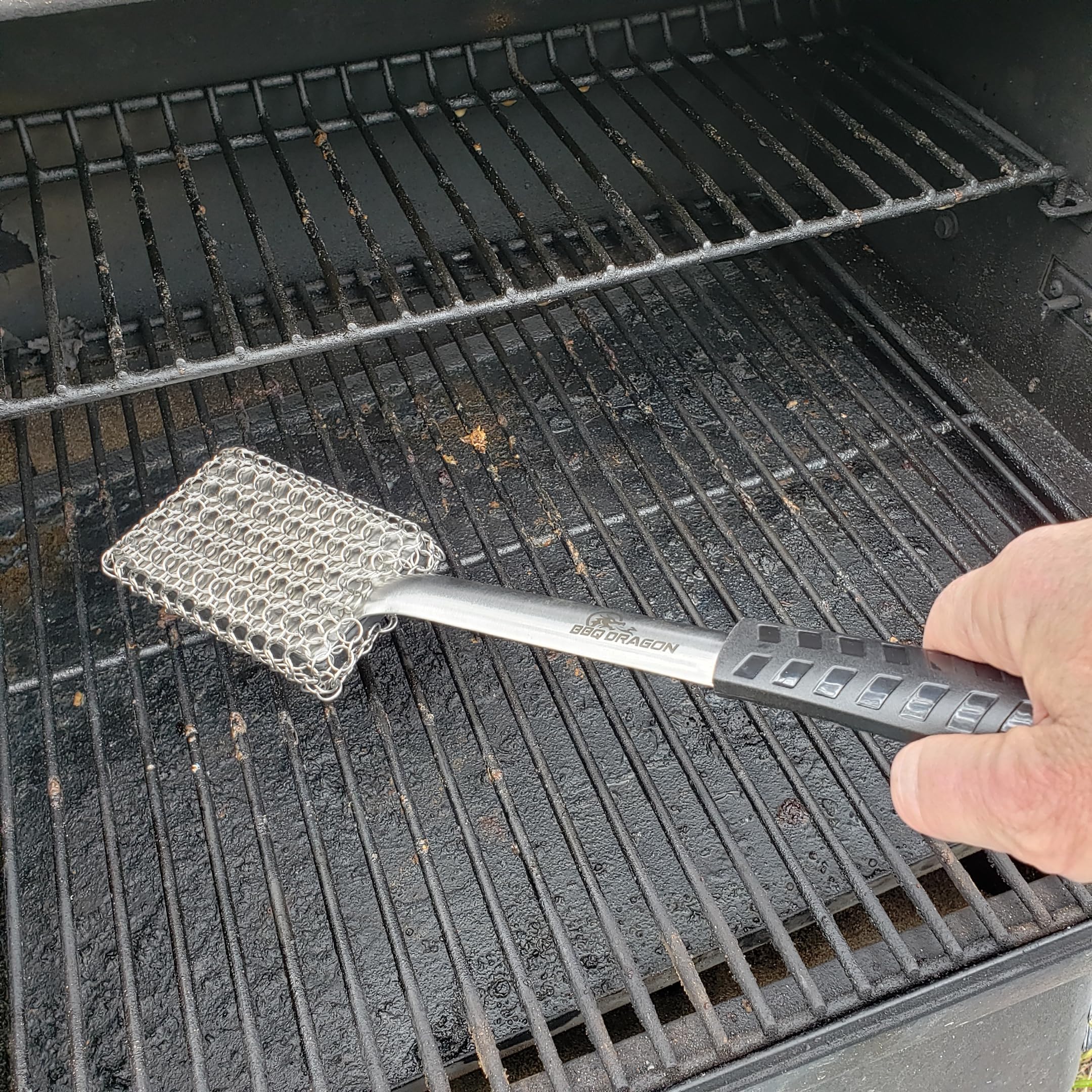 BBQ Dragon brush in a backyard grilling scene illustrating practical everyday use