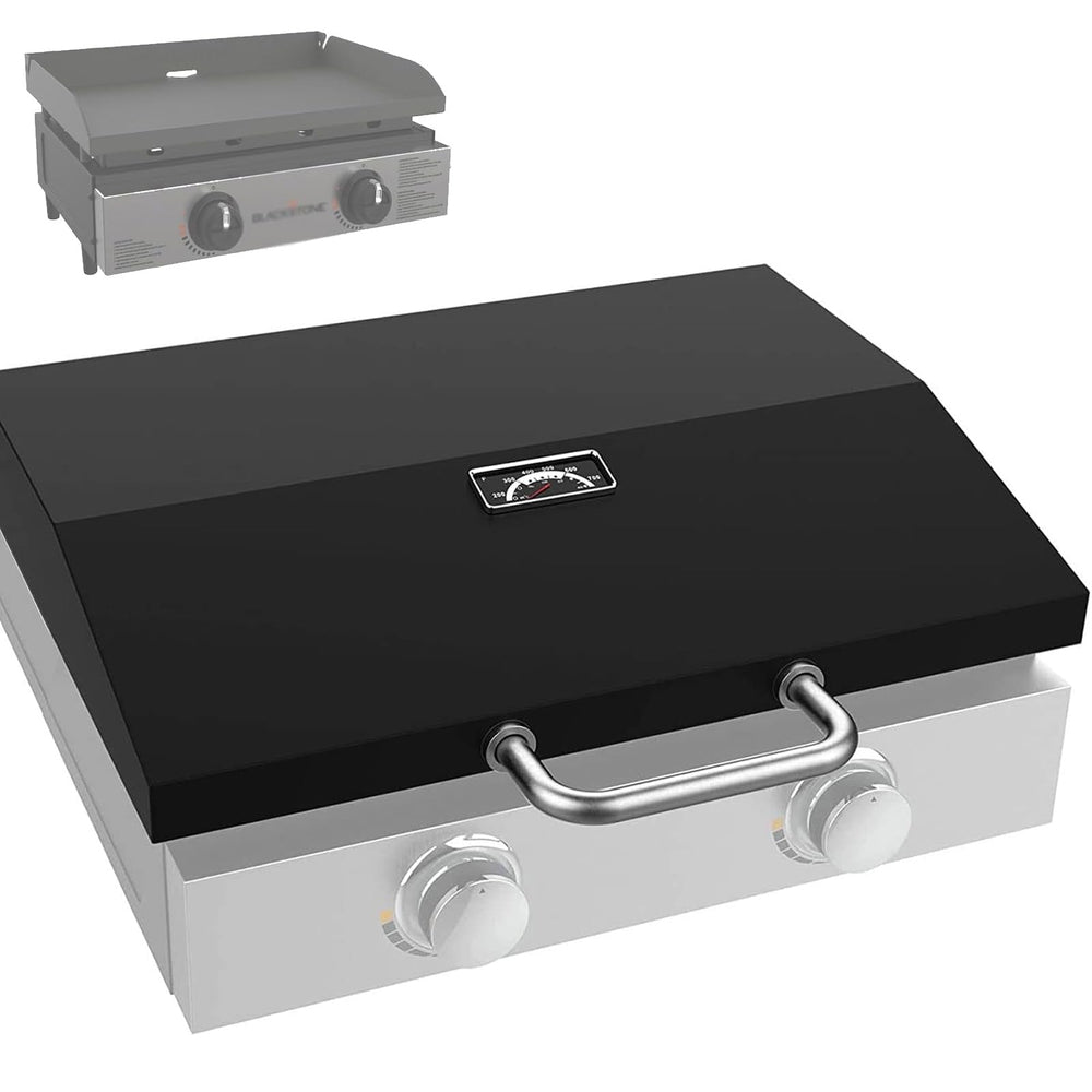 BBQ Future front view of hinged lid showing durable fit and heat control