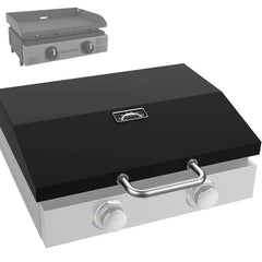 BBQ Future front view of hinged lid showing durable fit and heat control
