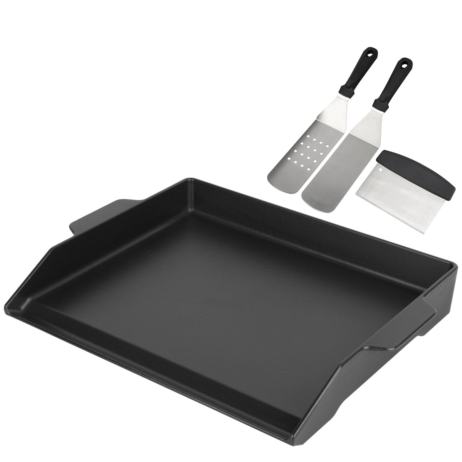 BBQ Future front view of griddle showing full cooking surface and fit