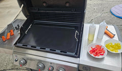 BBQ Future griddle installed in Weber Genesis II showing seamless integration