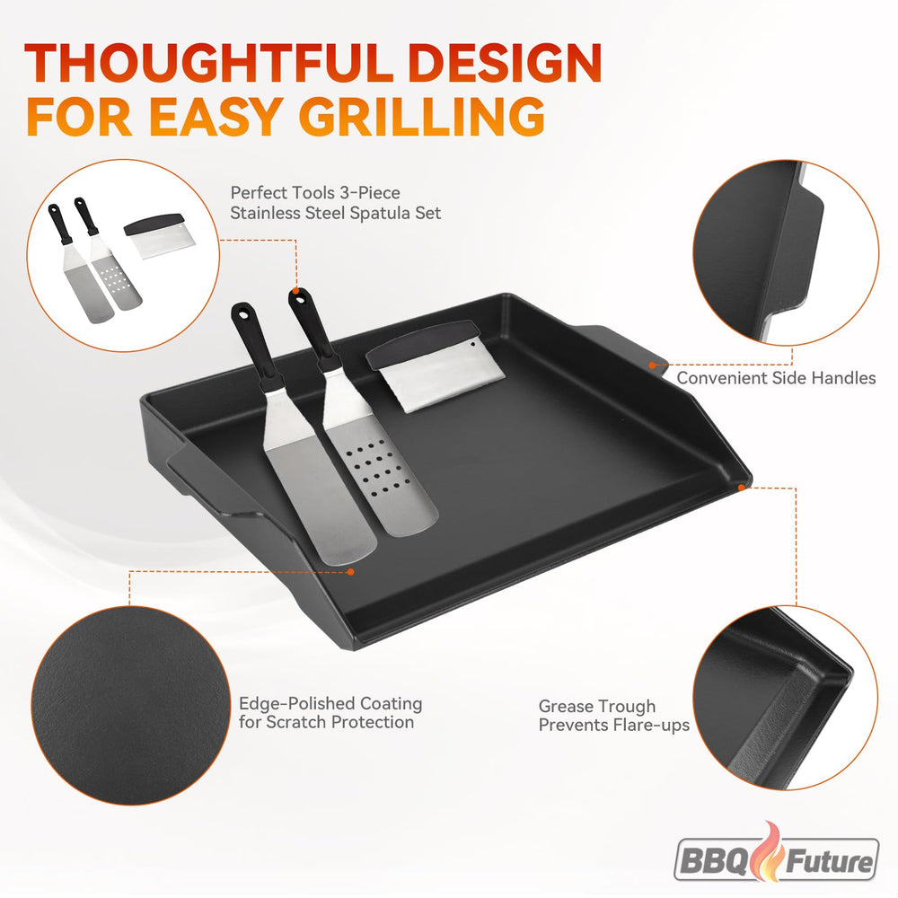 BBQ Future side profile highlighting grease tray and spill protection