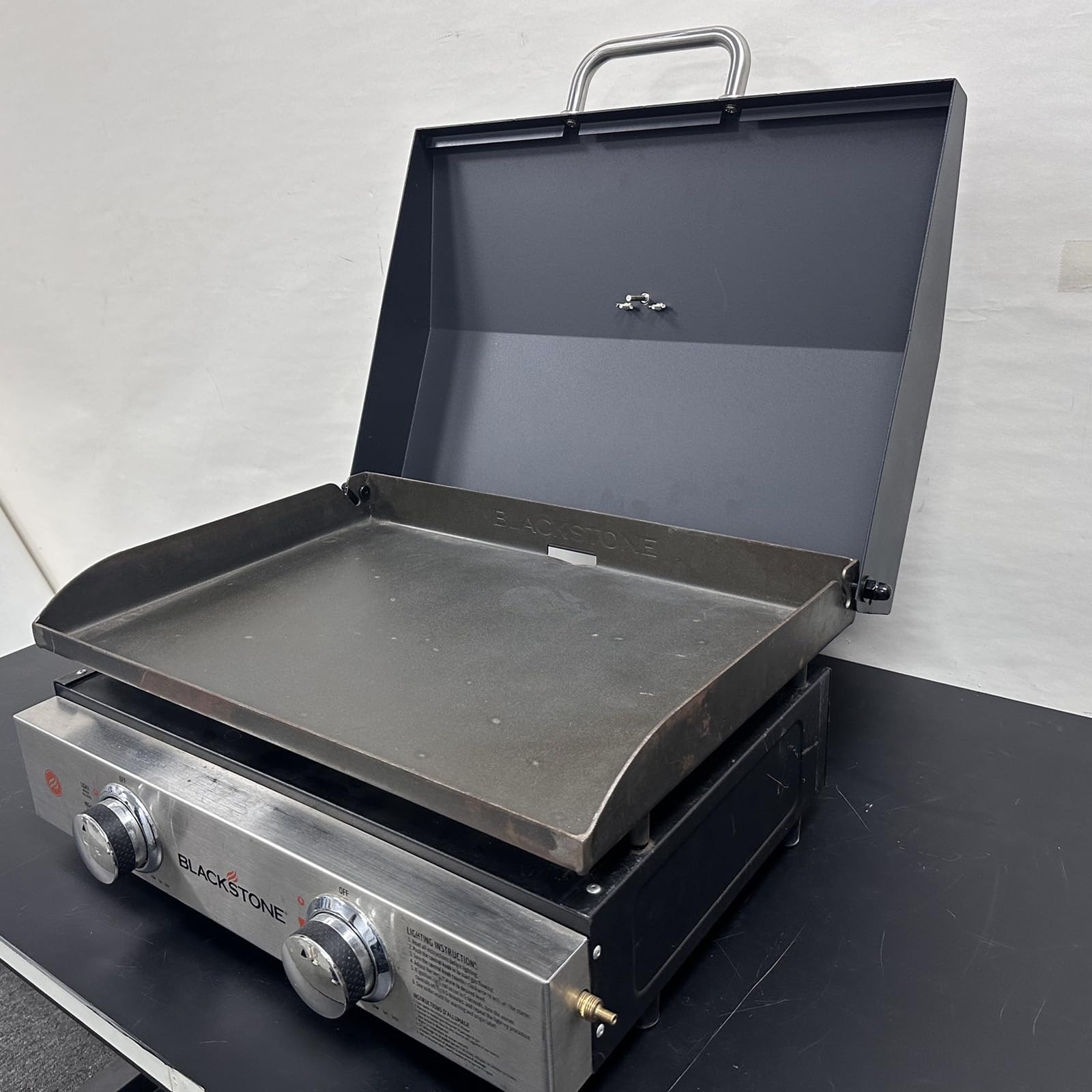 BBQ Future lifestyle patio setup showing lid improving outdoor cooking ease