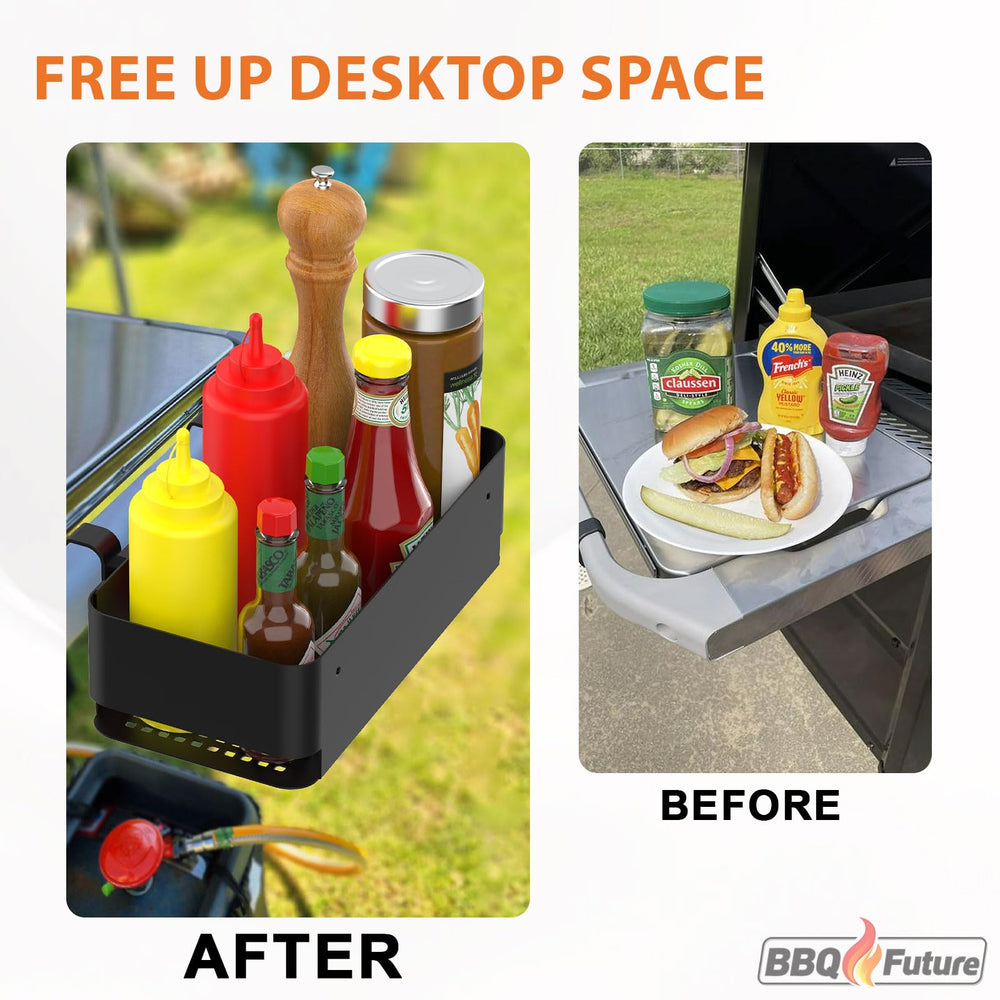 BBQ Future next to side table for scale showing space-saving benefit
