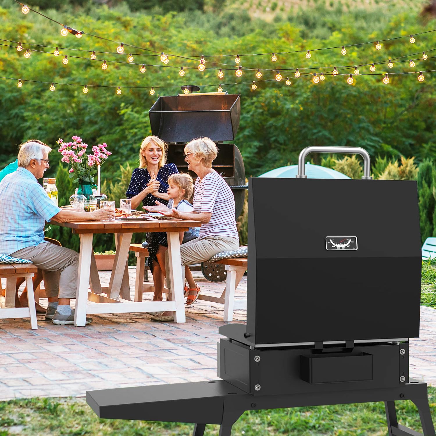 BBQ Future side profile showing snug seal and wind-blocking performance