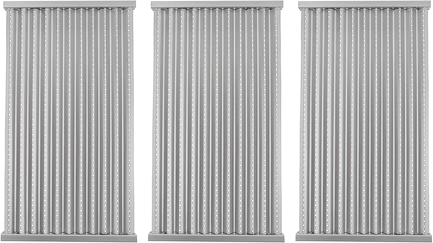 BBQ-PLUS front view of three emitter plates showing fit and brand benefits