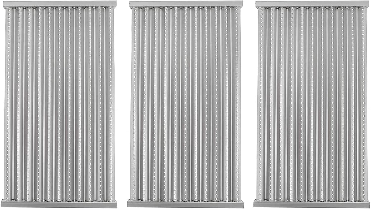 BBQ-PLUS front view of three emitter plates showing fit and brand benefits