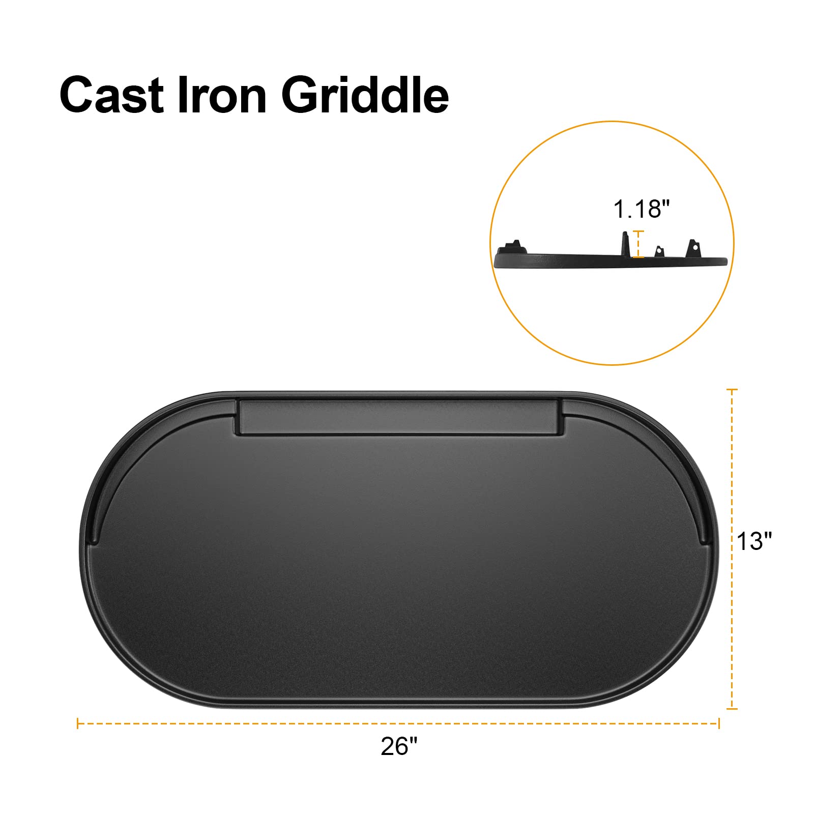 BBQ-PLUS close-up cast iron texture for improved heat retention