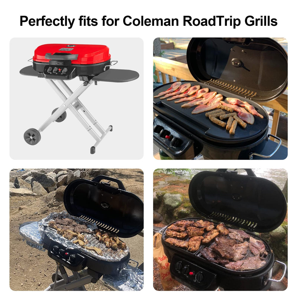 BBQ-PLUS griddle on campsite table cooking breakfast for easy meals