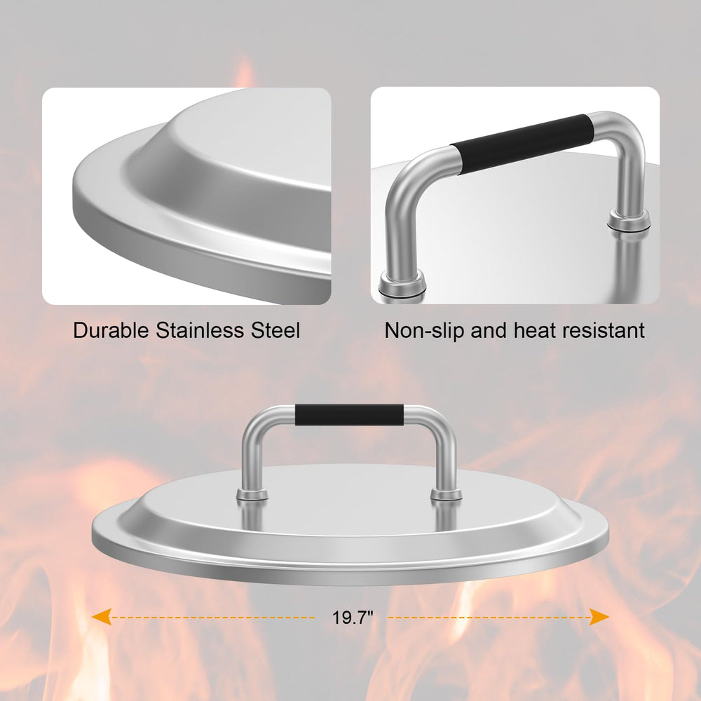 BBQ-PLUS close-up of handle for safe lifting and convenience