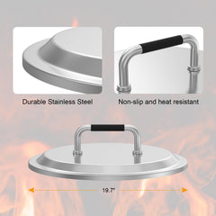 BBQ-PLUS close-up of handle for safe lifting and convenience