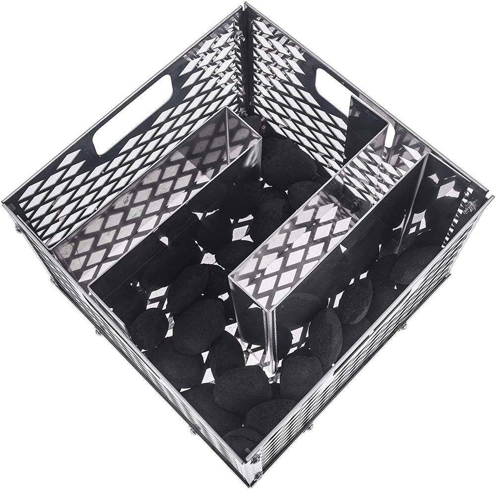 BBQ-PLUS installed in Oklahoma Joe basket demonstrating improved airflow benefit