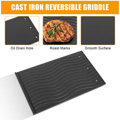 BBQ-PLUS detail of ridged side with drain holes to channel grease away from food