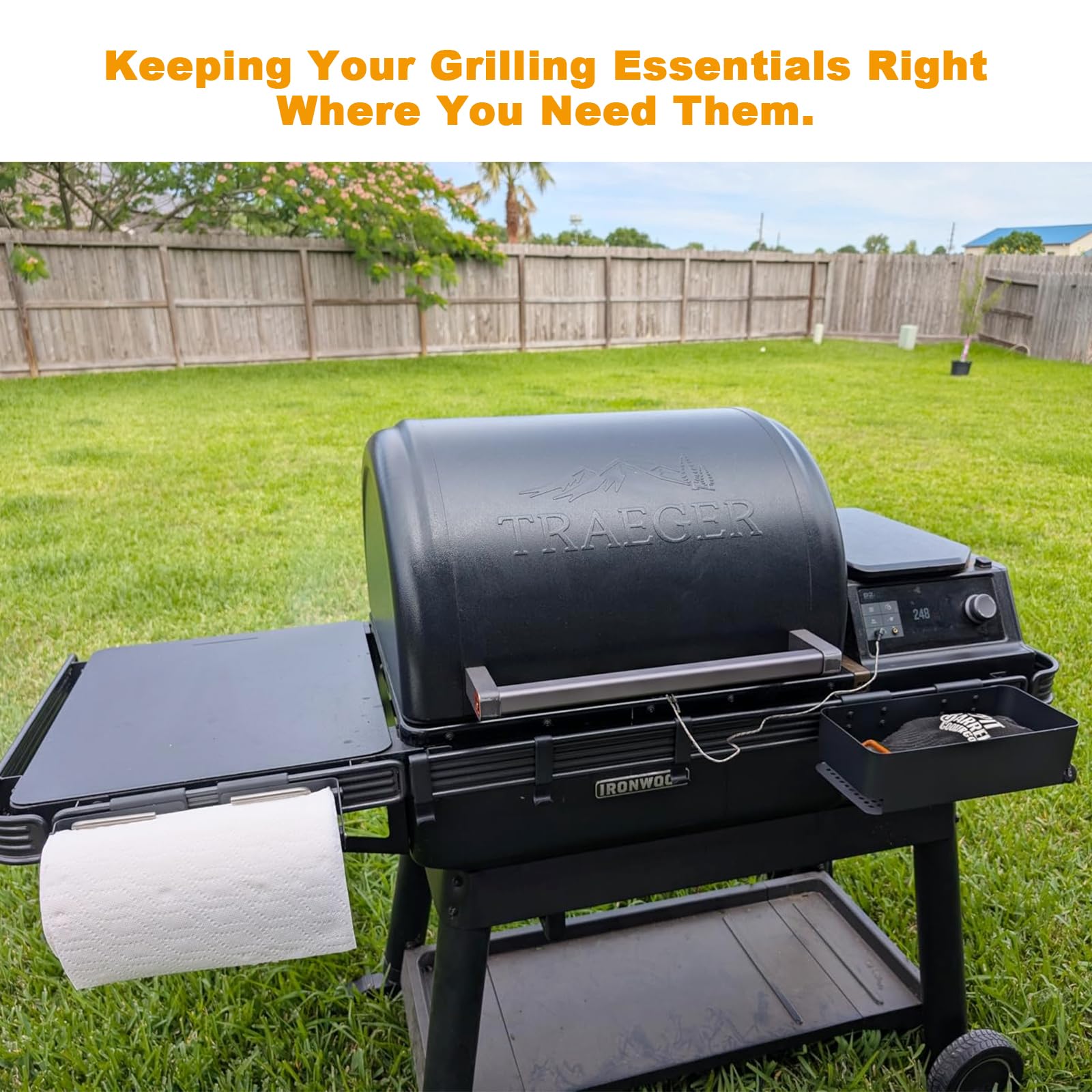 BBQ-PLUS size comparison with rub tins showing storage capacity advantage