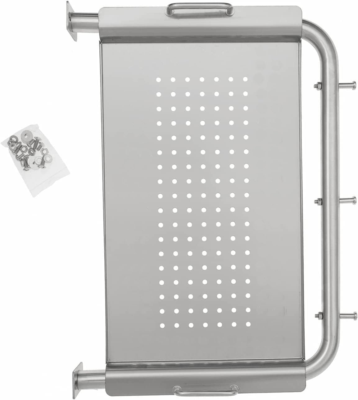 BBQ-PLUS front view of side shelf showing sturdy workspace and easy access