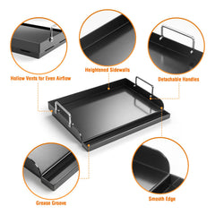 BBQ-Yummy detachable side handles detail for safer lifting and transport