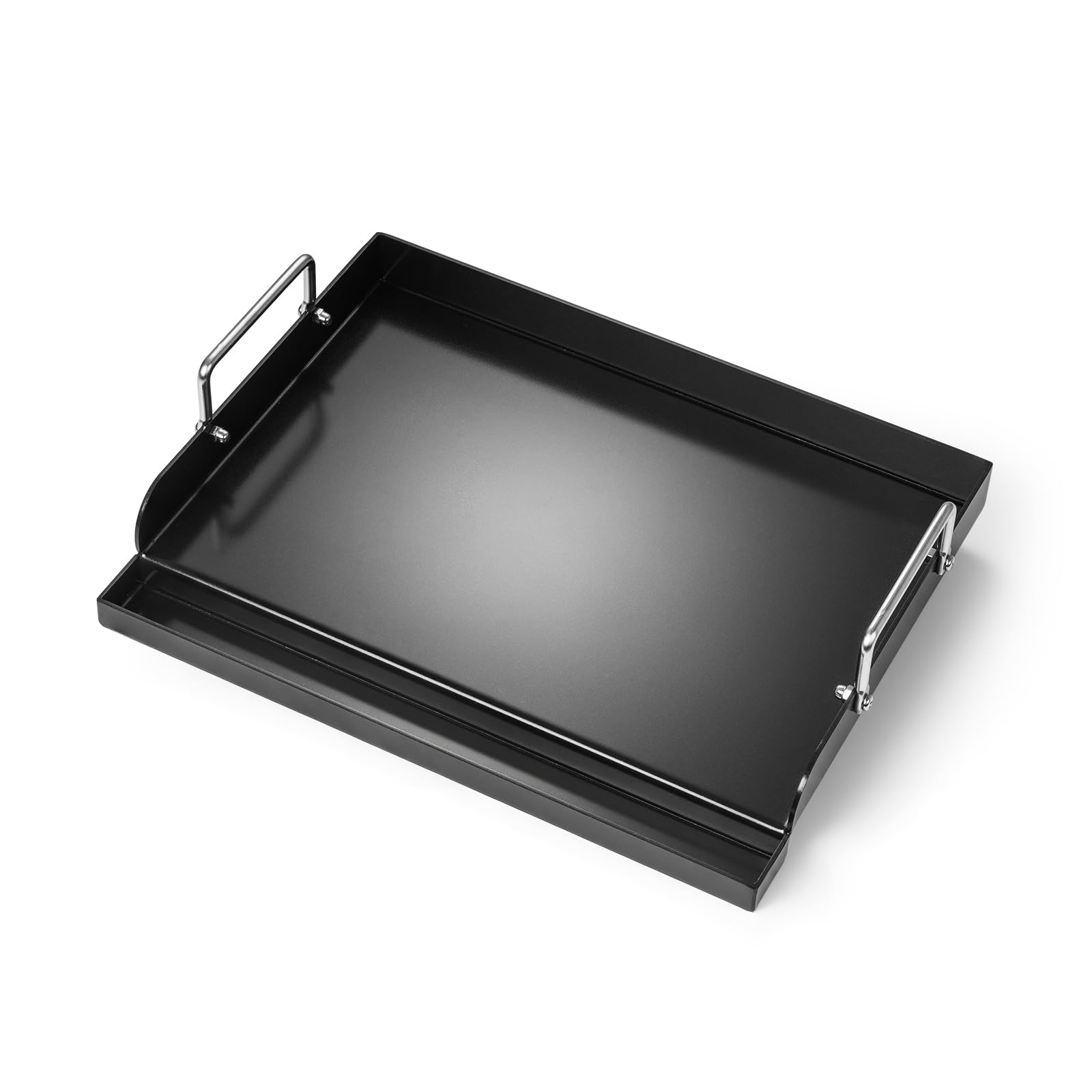 BBQ-Yummy front view of griddle showing full cooking surface and fit benefit