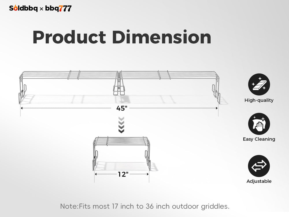 bbq777 adjustable extended length profile providing versatile fit