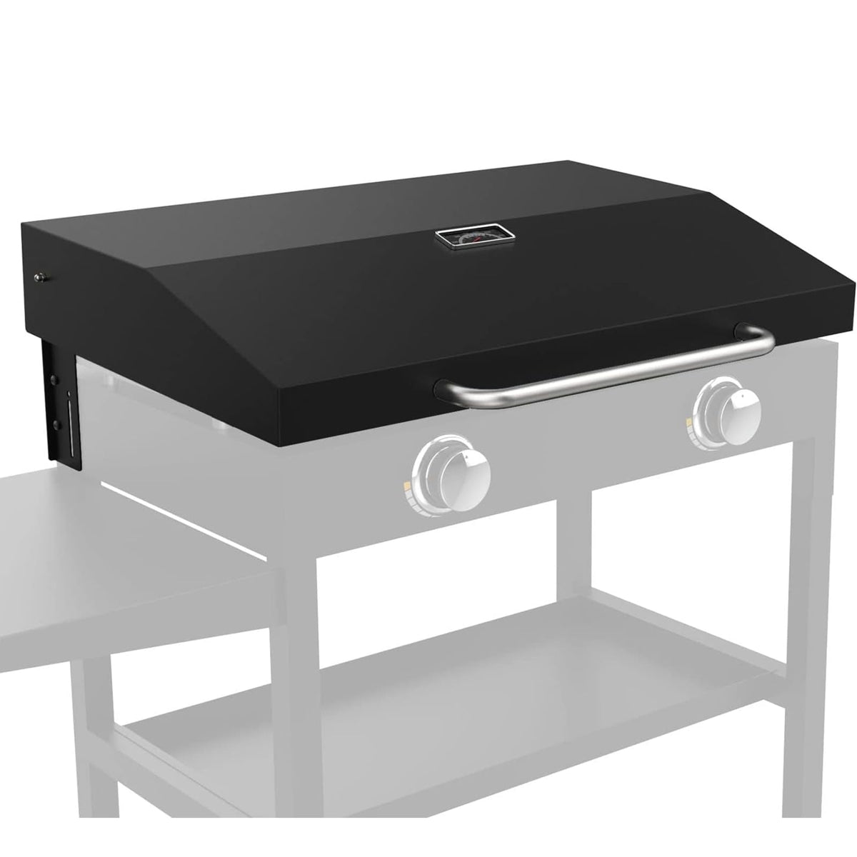 bbq777 hinged lid front view showing full coverage and protection benefits