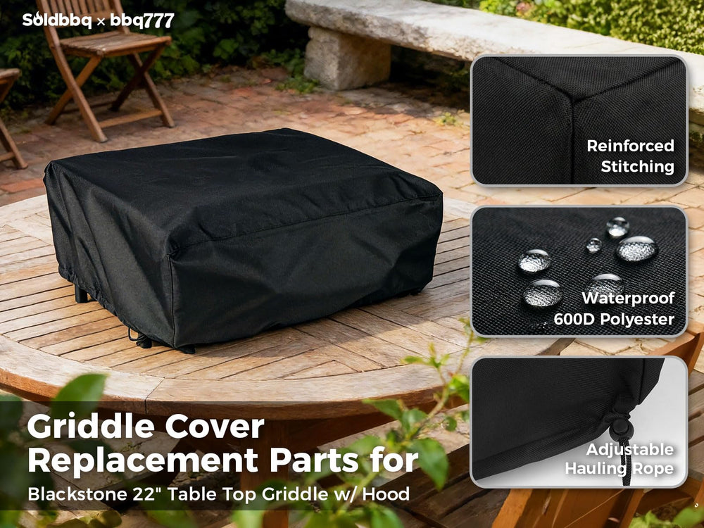 bbq777 covered 22-inch griddle outdoors protecting from weather benefit