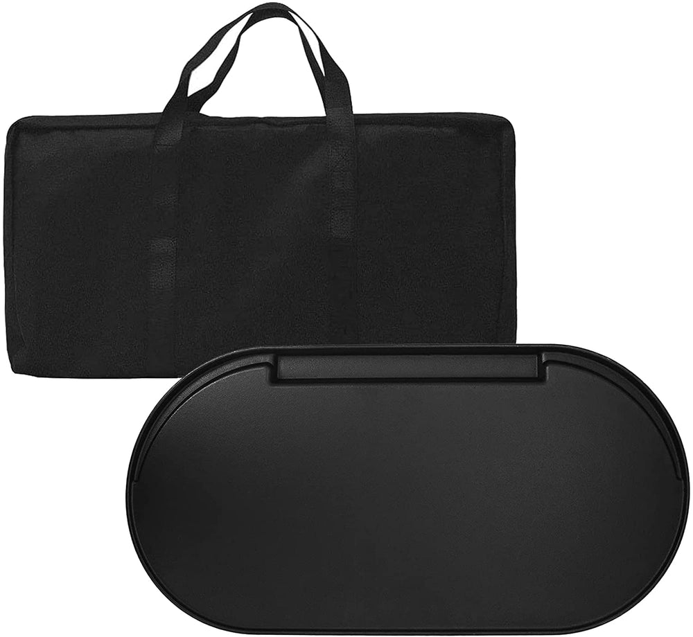 bbq777 cast iron griddle front view showing flat cooking surface and edges for easy fitting