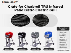 bbq777 side profile of grate edge showing mounting detail and durable steel core