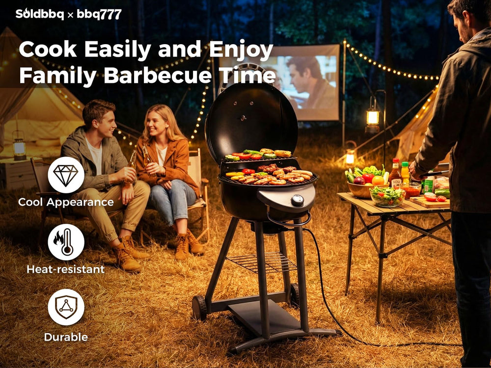 bbq777 grate beside tape measure showing 17.5 inch size for accurate fit confirmation
