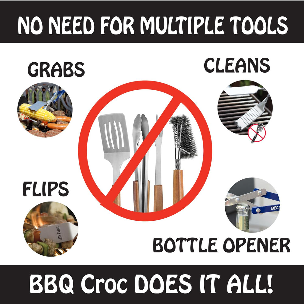 BBQCroc non-slip handle texture for secure grip and comfortable control benefit