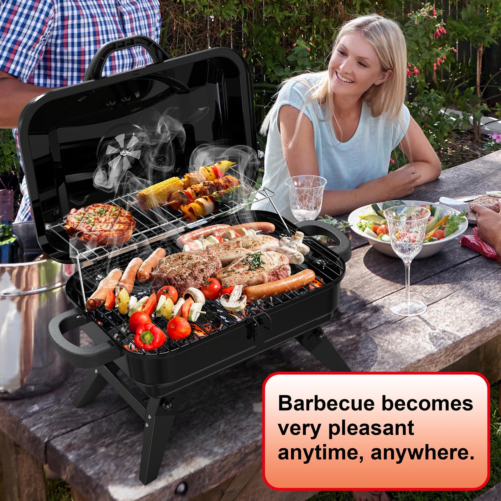 BBQCuker adjustable top vent detail for better heat control benefit