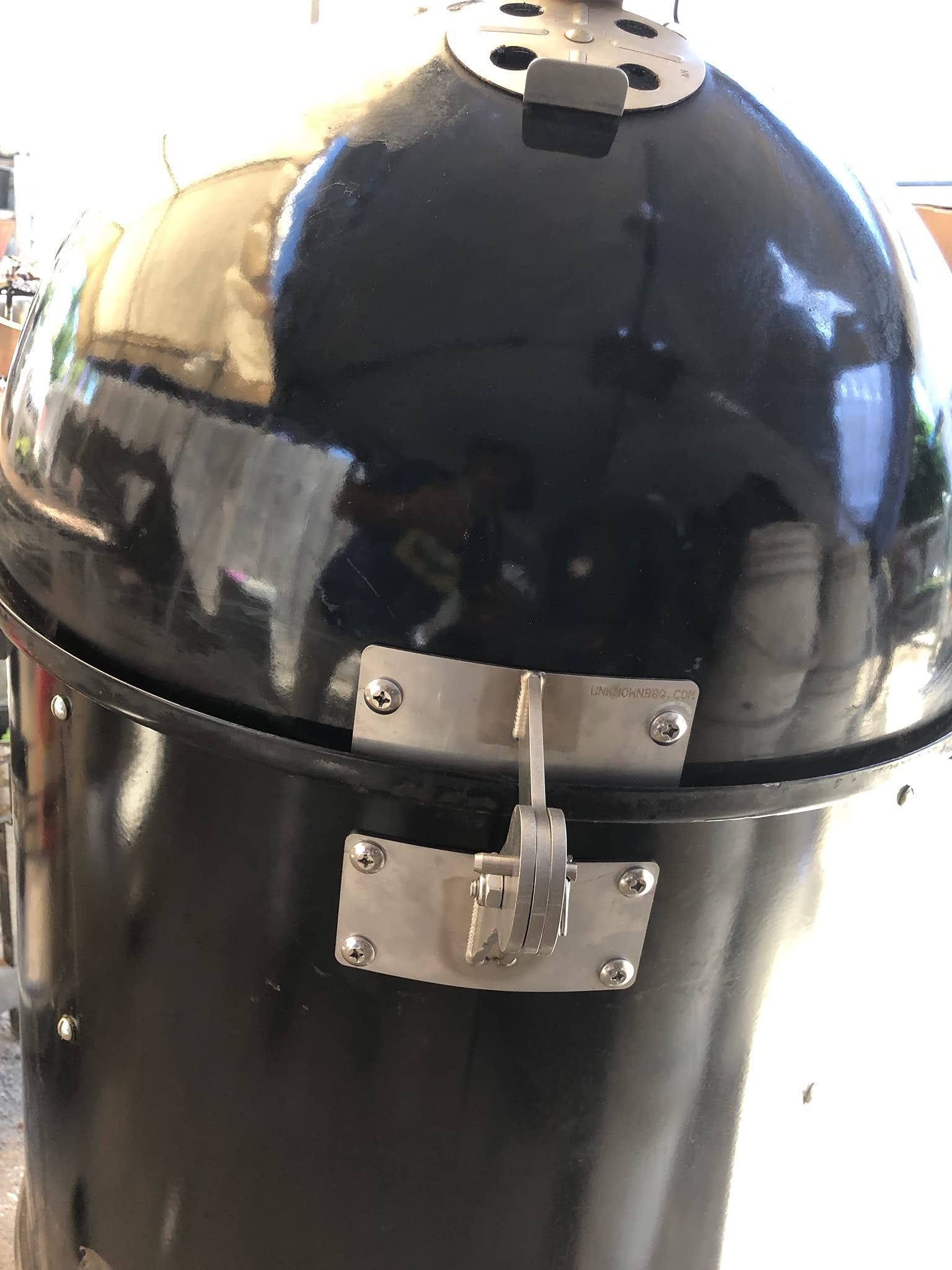 BBQgaskets hinge next to ruler for scale showing precise fitment for WSM models