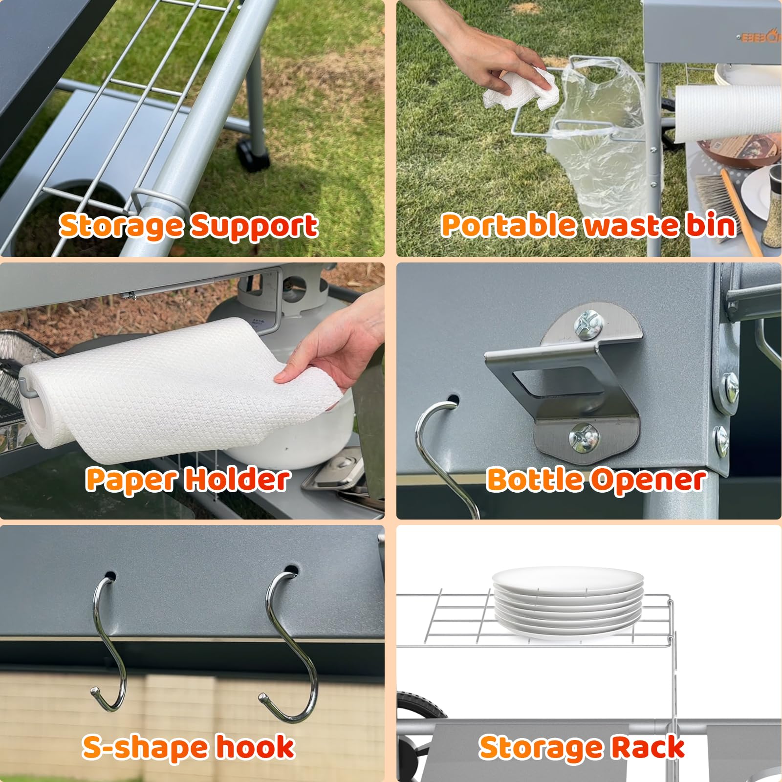 BBQMall in use with Ooni oven demonstrating stable oven support and workflow