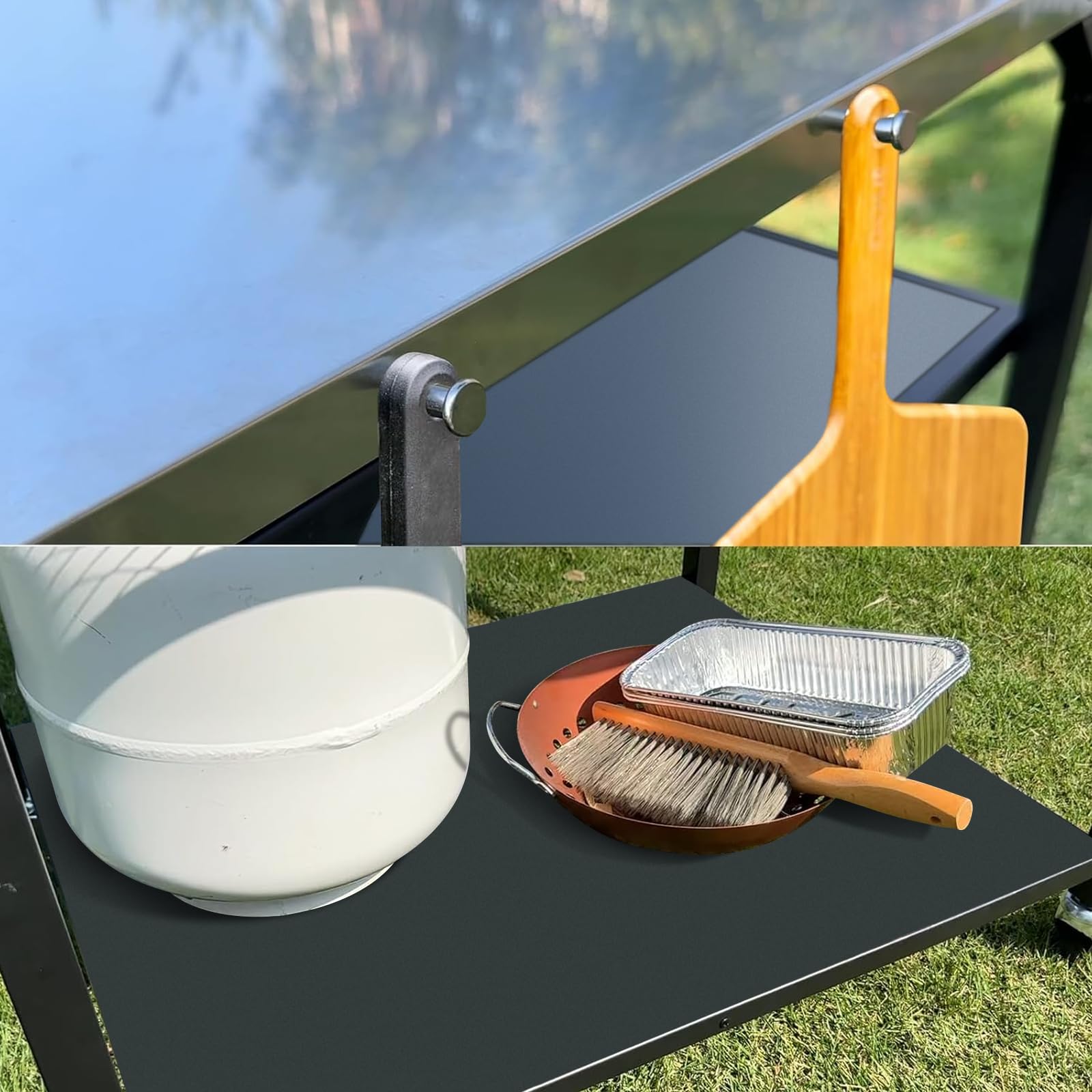 BBQMall cart with Ninja Woodfire in use showing cooking convenience benefit