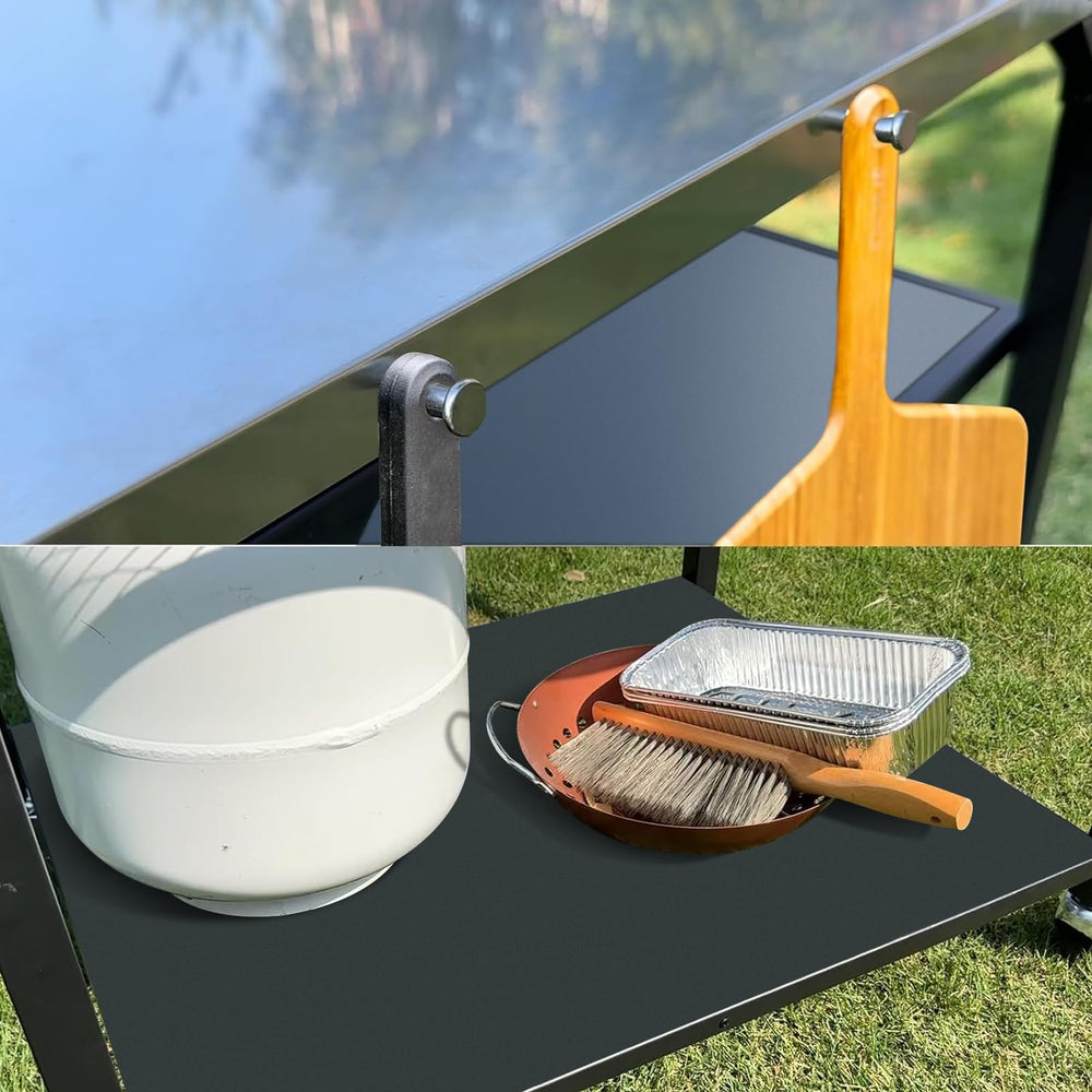BBQMall cart with Ninja Woodfire in use showing cooking convenience benefit