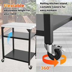 BBQMall propane tank holder detail showing safe fuel storage benefit