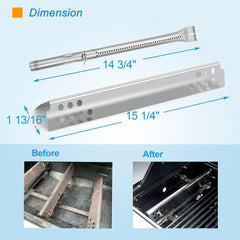 BBQration burner top view showing port layout for consistent flames
